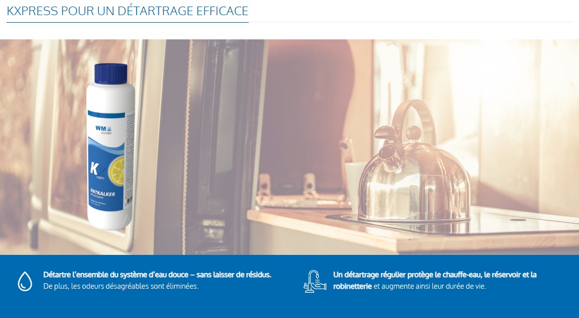 Détartrant tout matériaux en bateau, maison ou véhicule aménagé. 